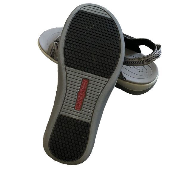 Orthofeet Lake Sandals 8.5W Gray Flat Strappy Orthopedic Comfort Adjustable - Picture 7 of 12